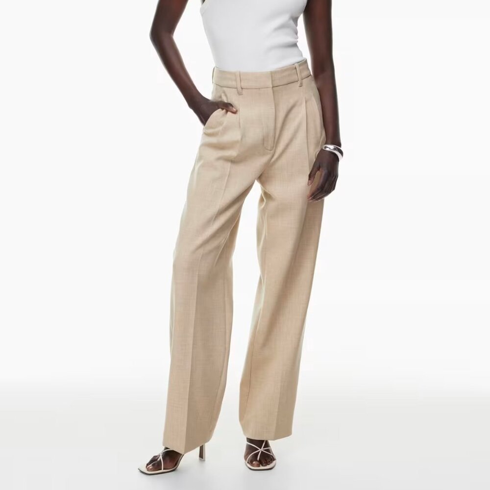 NWT Aritzia Effortless Pants Heather Beige